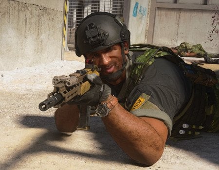 Operator Prone with M4 in CoD MW4 Cover Image for Best Modern Warfare 4 Loadouts