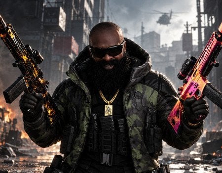 Hector Operator in CoD MW4 with Two Mastery Camos Cover Image for CoD MW4 Mastery Camos Guide